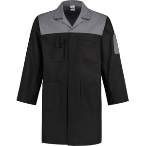 EM Workwear Stofjas 2-kleurig 100% katoen zwart / grijs - Maat S / 44-46