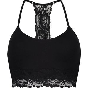 Hunkemöller Dames Lingerie Naadloze bralette longline Marina - Zwart - maat XS