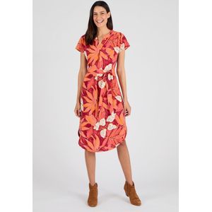 Damart - Climatyl jurk van zuivere viscose - Dames - Rood - 52