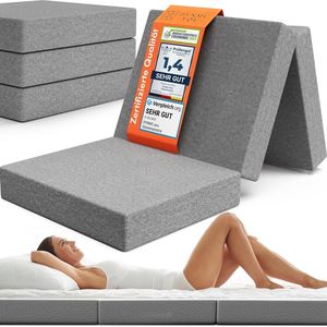 Vouwmatras opvouwbaar extra dik - gastenmatras inklapbaar voor comfortabele slaap - logeerbed inklapbaar als opklapbed - vouwmatras binnen en buiten - matras eenvoudige montage - reismatras Futon