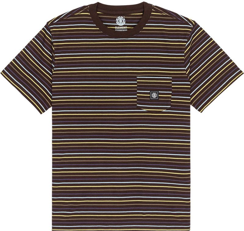 Element - Icon Label Pocket - T-shirt - Bruin - Korte Mouwen