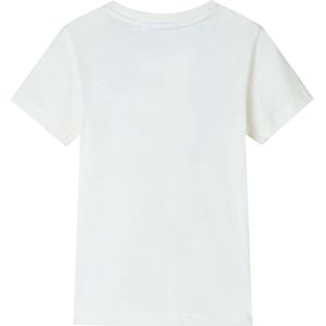 Comfortabel kindershirt 140 ecru met smiley print