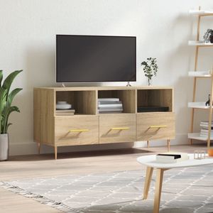 The Living Store TV-meubel Sonoma Eiken - 102 x 36 x 50 cm - Stevig en praktisch design