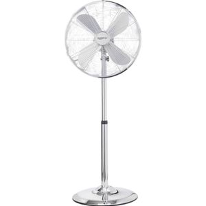 Sygonix Staande ventilator 50 W (b x h) 44.5 cm x 120 cm Zilver