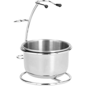 Allecto plus - Scheerset met scheerstandaard, scheermes houder, zeepkom en baardborstel