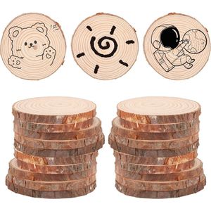 Inovra ® Creatieve Set van 100 Houten Schijven voor Diverse DIY Projecten en Decoraties
