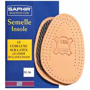 Saphir voorvoet inlegzool maat L 41 - 42 / lederen opvul zooltje van dit beroemde schoen accessoire merk