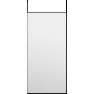 vidaXL-Deurspiegel-30x60-cm-glas-en-aluminium-zwart