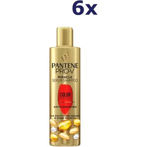 6x Pantene PRO-V Miracle Serum Shampoo Color Protect 225ML