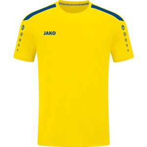 JAKO Shirt Power Korte Mouw Geel-Blauw Maat XL