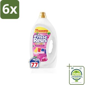 Frisse Reus - Vloeibaar Wasmiddel - Orchidee - Gekleurde Was - 77 Wasbeurten - Voordeelverpakking - 6 stuks - Wasmiddel - Wasgel