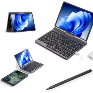 Elementkey Artpixel Mini V2 - 2 in 1 Mini Laptop - TouchScreen Tablet - N150 - 8 Inch - WiFi 6 - 12GB Ram DDR5 - 512GB SSD + Actieve Stylus Pen met Drukpunten