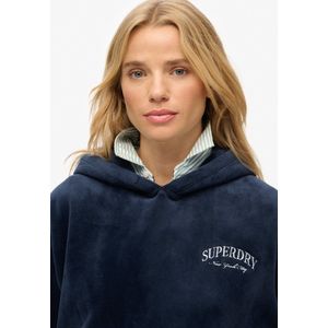 Superdry - Country Club Velour Relaxed Hoodie - Dames - Hoodies