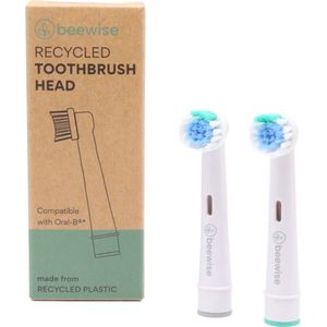 Oral B Gerecycleerde Elektrische Tandenborstelkoppen | Made from Recycled Plastic | Bio-based Bristles | Electric Toothbrush Heads x 2 pcs