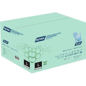 Hynex Biologisch Afbreekbare Nitril Handschoenen Blauw – Maat L omdoos 1000 Stuks – Poedervrij – Bio Degradable