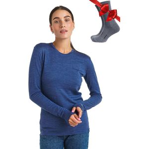 Merinowol Basislaag Dames - Thermisch Shirt Met Lange Mouwen En Sokken