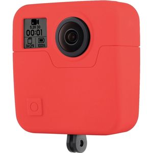 Mobigear Hoesje geschikt voor GoPro Fusion Hoesje Flexibel Siliconen | Mobigear Classic - Rood