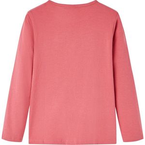 Kindershirt lange mouwen oudroze maat 116