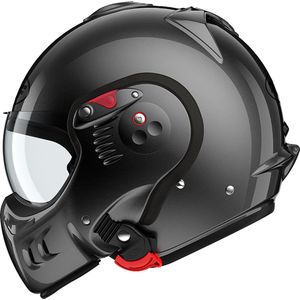 ROOF Boxer V8 Alpha Metal 22-06 - Maat SM - Systeemhelmen - Scooter helm - Motorhelm - Zwart - Scooterhelmen mannen en vrouwen.