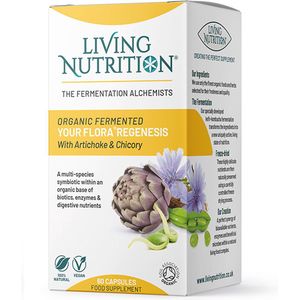 Living Nutrition Regenesis Gefermenteerde Artisjok Cichorei Bio Your Flora 60 Capsules