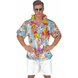 Widmann - Hawaii & Carribean & Tropisch Kostuum - Hawaii Shirt Koele Magnum Man - Multicolor - Medium - Carnavalskleding - Verkleedkleding