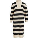 Object - Minna - Midi-jurk - Beige - Lange Mouwen