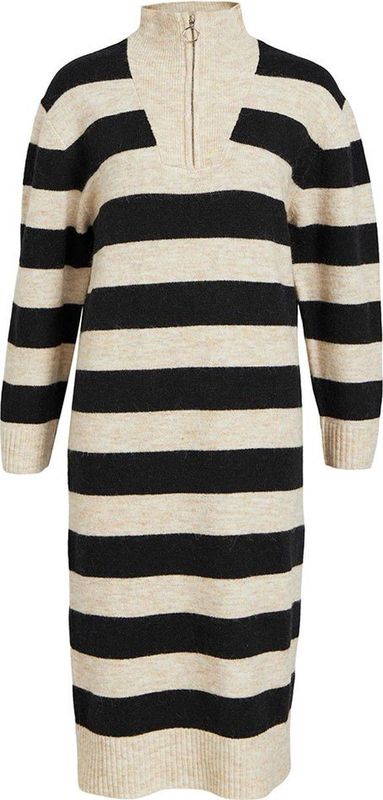 Object - Minna - Midi-jurk - Beige - Lange Mouwen