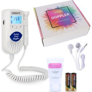 Honeyy - Professionele Doppler - Baby Hartje Monitor - Zwangerschapscadeau - Inclusief Ultrasound Doppler Gel En Batterijen