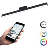 EGLO connect.z Simolaris-Z Smart Plafondlamp - 122 cm - Zwart/Wit - Instelbaar RGB & wit licht - Dimbaar - Zigbee