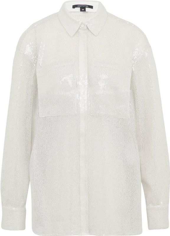 comma - Blouse - Oversized - Versierd met Pailletten