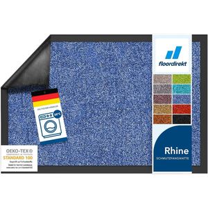 FLOORDIREKT Deurmat - Droogloopmat - Schoonloopmat - Rhine - Cornflowen Blue - 200 x 600 cm