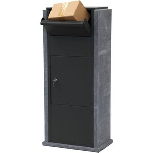 pakket brievenbus afgewerkt met blauwsteen