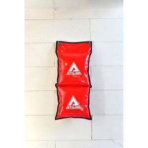 ATILIM FightersGear UNFILLED Wing Chun/Wing Tsun Wall Bag/ Muurzak  2 Section- Red Rood