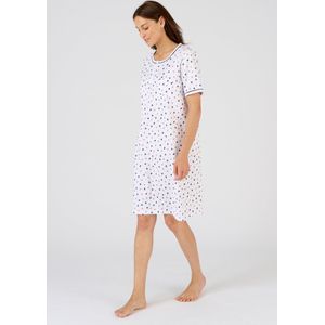 Damart - Nachthemd van zuiver gekamd katoen - Blauw - 38-40 (S)