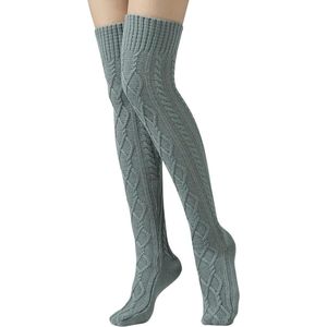 Sokken - Kniekousen dames - Kabelgebreide dijhoge sokken - Kousen - Kniekousen - Winterwarmte - Panty's - Knieondersteunende sokken - Dames - Meisjes - Pijnverlichting