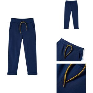 vidaXL Kinderbroeken - Kinderbroeken - Kinderkleding - Kinderkled - Kinderbroek met trekkoord 116 marineblauw