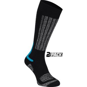 Starling Skikousen - 2-Pack - Whistler - Zwart/Grijs/Kobalt - 31/34