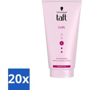 20 x Taft - Styling Balm Curl - Hold 3 - Gedefinieerde krullen - 150 ml - Krullen Definiëren - Krullen Houden - Krullen Fixeren - Anti-pluis - Shea Butter