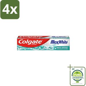 Colgate - Max White - Whitening Crystals - Tandpasta - 100ml - Voordeelverpakking - 4 stuks - Tandpasta - Whitening