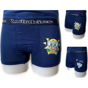 Embrator 2-stuks Jongens Boxershorts met opdruk donkerblauw maat 104/110