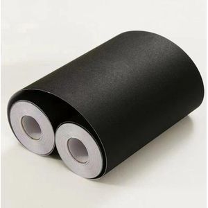 CSGoods - Zelfklevende behangrand in mat zwart voor eenvoudige montage op muren - 15 cm x 1000 cm
