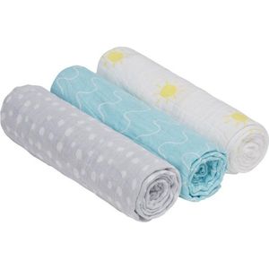 Lässig Hydrofiele luier swaddle doek Summer Dream boys 3 stuks 85x85 cm