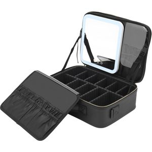 Gran Vida® - Make-Up Koffer met Spiegel & LED Verlichting - Draagbaar en Veelzijdig - Professioneel Ontwerp