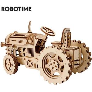 Robotime tractor - Rokr - Houten puzzel - Volwassenen - 3D puzzel - Modelbouw - DIY