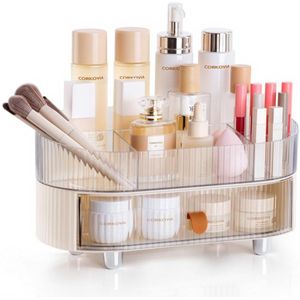 Ibenzoa® Ruimtebesparende transparante make-up organizer met laden en vakken