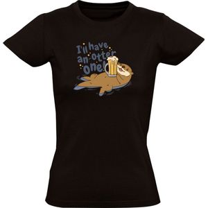 I'll have an otter one Dames T-shirt - feest - dieren - festival - bier - cafe - alcohol - kroeg - drank - otter - humor - grappig