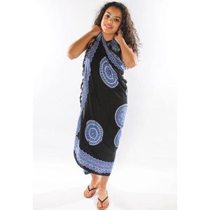 Pareo Sarong Omslagdoek - Zwart Blauw