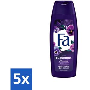 5 x Fa - Luxurious Moments - Douchecrème - Roze Viooltjes - 250 ml - Douchecrème - Douchegel - Roze Viooltjes - Luxueus - Huidverzorging