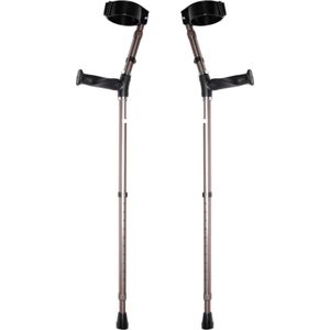 Premis - Elleboogkrukken - Ergonomisch handvat - Anti rammel verstelling - Verstelbare hoek - Hoogwaardig materiaal - eenvoudig verstelbaar - Brons