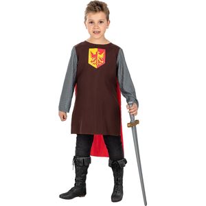 Funidelia | Koningkostuum Voor voor jongens - Middeleeuwse, Middeleeuwen, Ridder, Knight - Kostuum voor kinderen Accessoire verkleedkleding en rekwisieten voor Halloween, carnaval & feesten - Maat 107 - 113 cm - Bruin